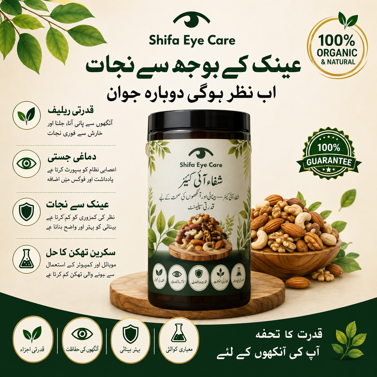 شفا آئی کیئر (Shifa Eye Care) - نظر کی حفاظت کا قدرتی ذریعہ