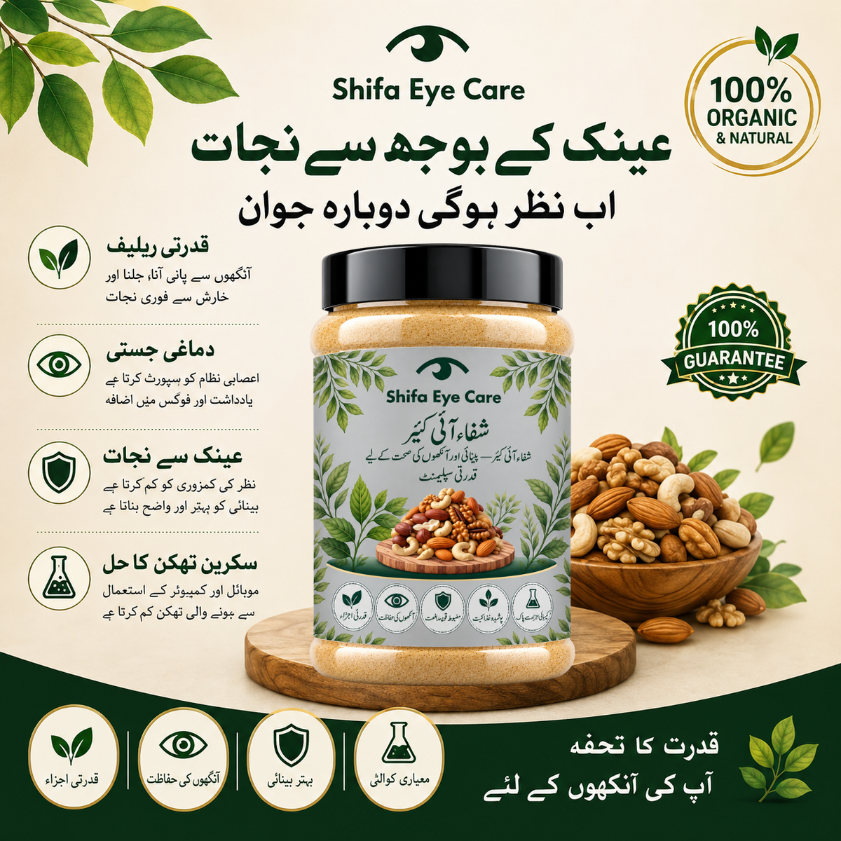 شفا آئی کیئر (Shifa Eye Care) - نظر کی حفاظت کا قدرتی ذریعہ